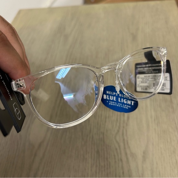 Original Use Men's Crystal Clear Blue Light Filtering Square Glasses in Clear - Picture 6 of 10